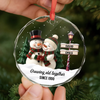 Personalized Glass Ornament – Christmas, Anniversary Gift For Couple – Grow Old With Me