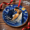 Personalized Photo Glass Ornament – Christmas, Anniversary Gift For Couple – Side By Side, Always
