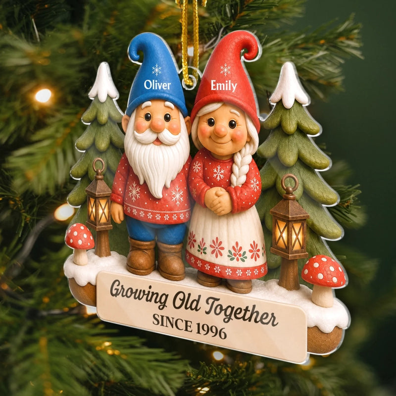 Personalized Acrylic Ornament – Christmas, Wedding Gift For Couple – Whatever Comes, Together