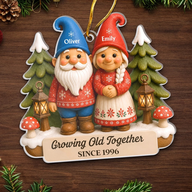 Personalized Acrylic Ornament – Christmas, Wedding Gift For Couple – Whatever Comes, Together