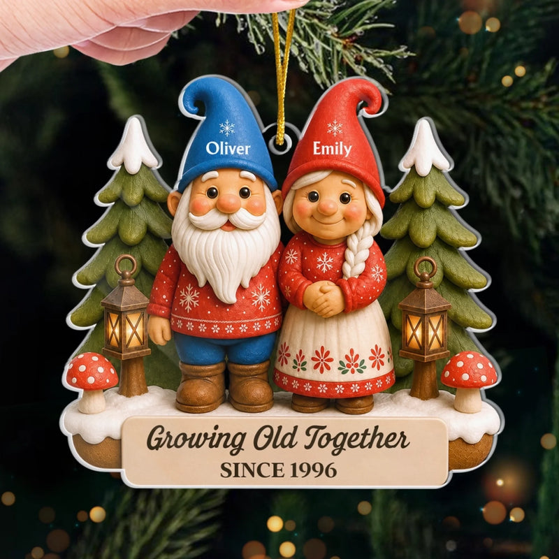 Personalized Acrylic Ornament – Christmas, Wedding Gift For Couple – Whatever Comes, Together