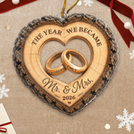 Personalized Acrylic Ornament – Christmas, Anniversary Gift For Couple – Our Forever Begins Here
