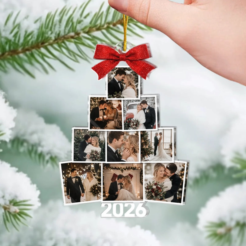 Personalized Photo Acrylic Ornament – Christmas, Wedding Gift For Couple – Our Journey in Pictures