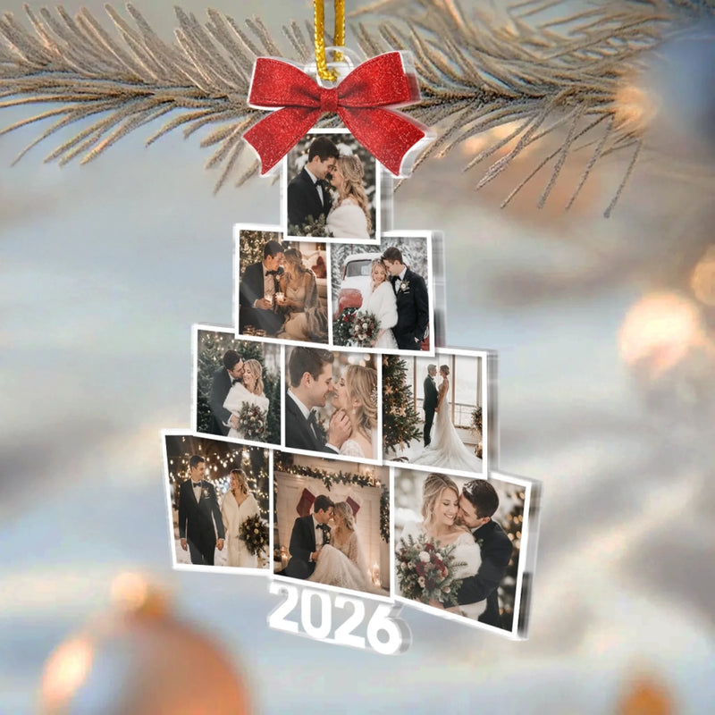 Personalized Photo Acrylic Ornament – Christmas, Wedding Gift For Couple – Our Journey in Pictures