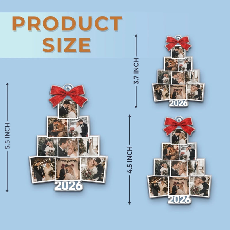 Personalized Photo Acrylic Ornament – Christmas, Wedding Gift For Couple – Our Journey in Pictures