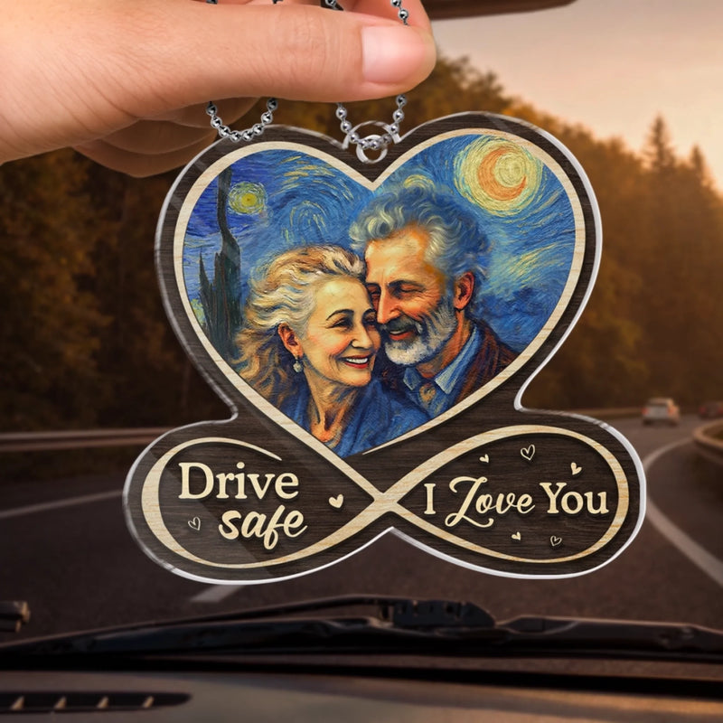 Personalized Photo Acrylic Car Ornament – Anniversary Gift For Couple - You're Worth The Wait