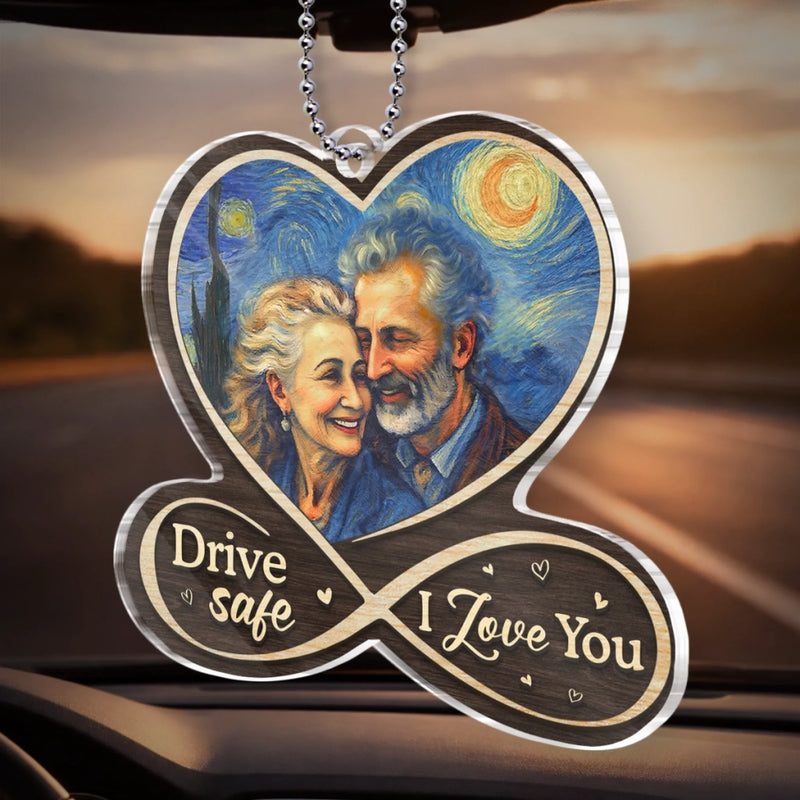 Personalized Photo Acrylic Car Ornament – Anniversary Gift For Couple - You're Worth The Wait