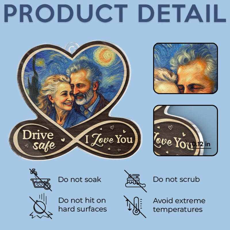 Personalized Photo Acrylic Car Ornament – Anniversary Gift For Couple - You're Worth The Wait