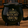 Personalized Cauldron Coffee Mug - Halloween Witchy Gift For Sister, Bestie, Best Friend - Born To Bewitch