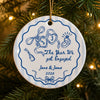 Personalized Ceramic Ornament – Christmas, Wedding Gift For Couple, Newlyweds – The Year Our Journey Began