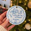 Personalized Ceramic Ornament – Christmas, Wedding Gift For Couple, Newlyweds – The Year Our Journey Began
