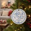 Personalized Ceramic Ornament – Christmas, Wedding Gift For Couple, Newlyweds – The Year Our Journey Began