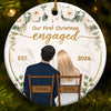 Personalized Ceramic Ornament – Christmas, Anniversary Gift For Couple, Newlyweds – Our Hearts Say It All
