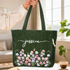 Personalized Corduroy Tote Bag – Birthday Gift For Women, Family, Friend – Sunshine Is My Vibe