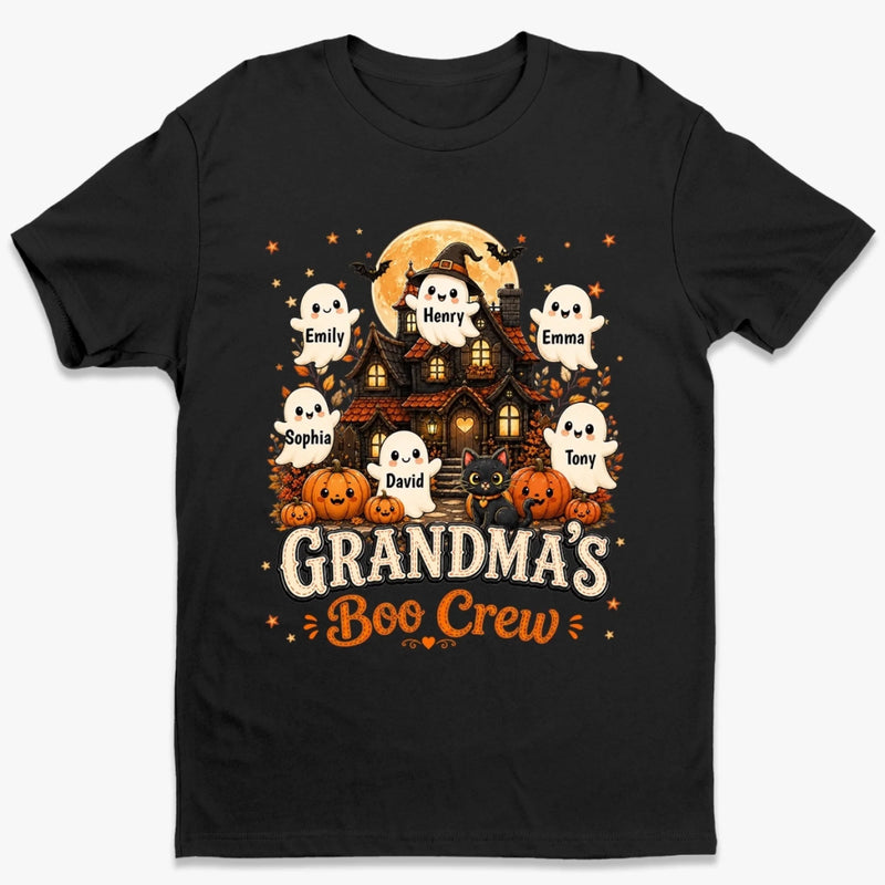 Personalized T-shirt, Hoodie – Halloween Gift For Mom, Grandma – Our Happy Haunted Crew