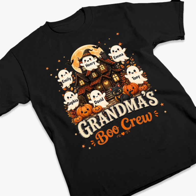 Personalized T-shirt, Hoodie – Halloween Gift For Mom, Grandma – Our Happy Haunted Crew