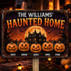 Personalized Home Decor Metal Sign – Halloween Gift For Family – Making Memories One Scare Away
