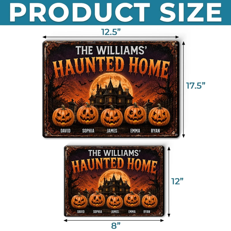 Personalized Home Decor Metal Sign – Halloween Gift For Family – Making Memories One Scare Away