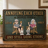 Personalized Home Decor Metal Sign - Anniversary Gift For Couple, Pet Lovers - Snuggles And Soulmates