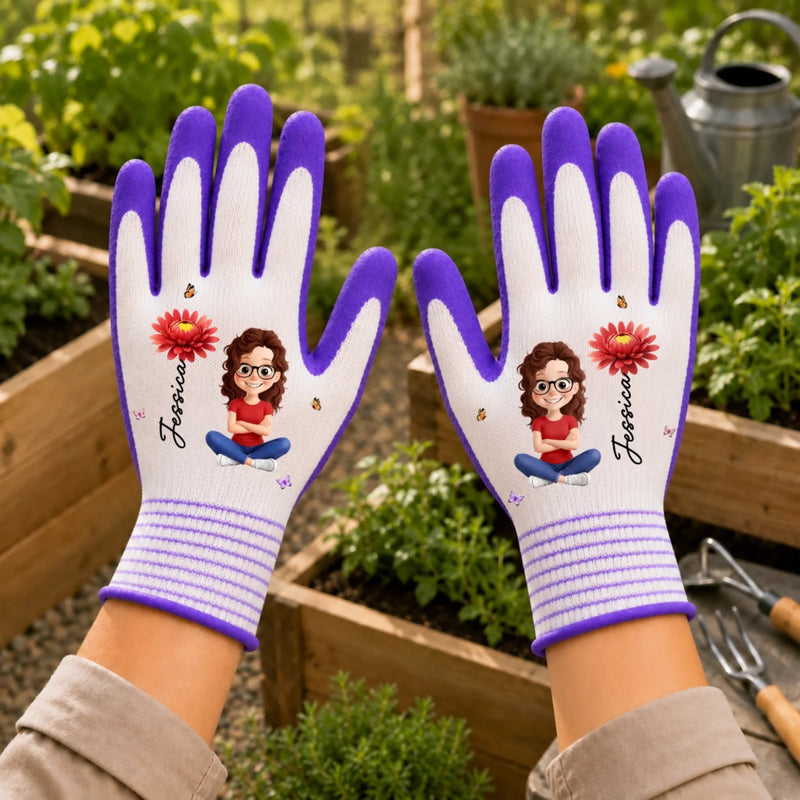 Personalized Coated Grip Gardening Gloves – Gifts For Gardeners – Grow in Your Style