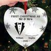 Personalized Mirrored Acrylic Ornament - Christmas, Anniversary Gift For Couple, Newlywed – Started With A Yes, Now It’s Us