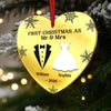 Personalized Mirrored Acrylic Ornament - Christmas, Anniversary Gift For Couple, Newlywed – Started With A Yes, Now It’s Us