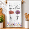 Personalized Kitchen Towel – Gift For Sister, Bestie, Best Friend – Growing Older, Staying Besties