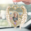 Personalized Photo Acrylic Car Ornament - Sympathy Gift For Family - I’ll Hold You In My Heart