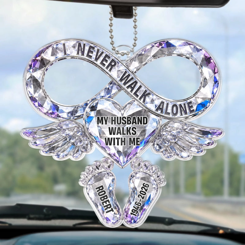 Personalized Acrylic Car Ornament - Sympathy Gift For Family - Your Love Guides Me