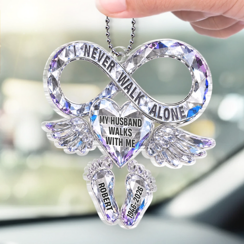 Personalized Acrylic Car Ornament - Sympathy Gift For Family - Your Love Guides Me