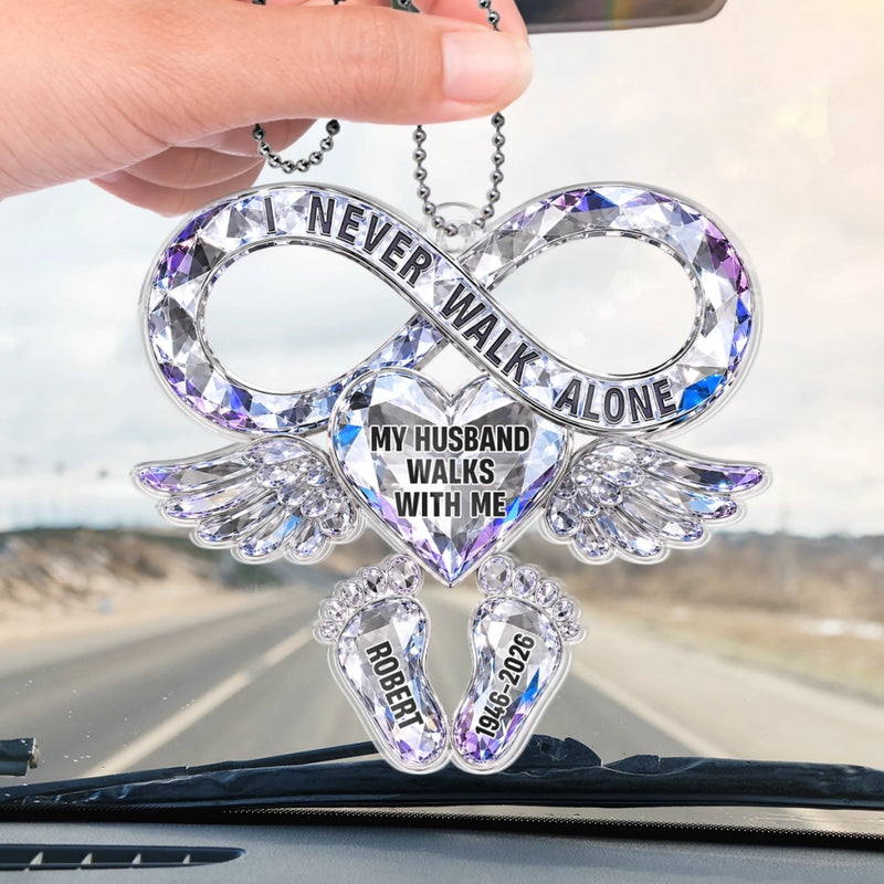 Personalized Acrylic Car Ornament - Sympathy Gift For Family - Your Love Guides Me