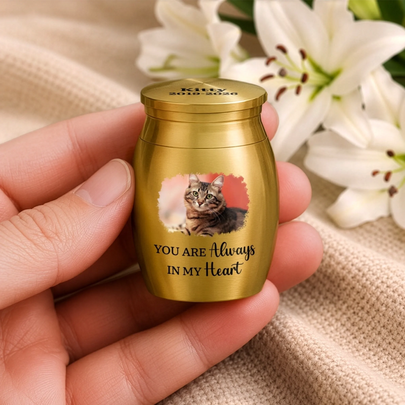 Personalized Photo Memorial Urn - Sympathy Gift For Pet Lovers – Forever Loved