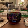 Personalized Wine Glass – Mahjong Gifts, Gifts For Mahjong Player – One More Game