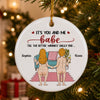 Personalized Ceramic Ornament – Christmas, Anniversary Gift For Couple – It's You And Me
