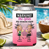 Personalized Leather Can Cooler - Birthday Gift For Sister, Bestie, Best Friend - Girls Just Slay
