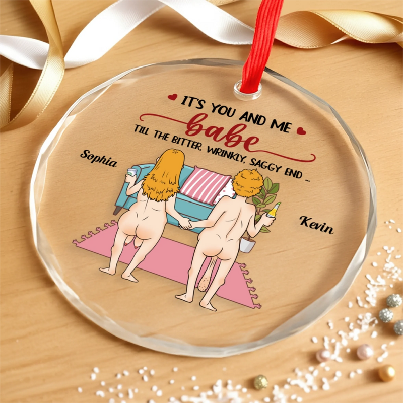 Personalized Glass Ornament – Christmas, Anniversary Gift For Couple – It's You And Me