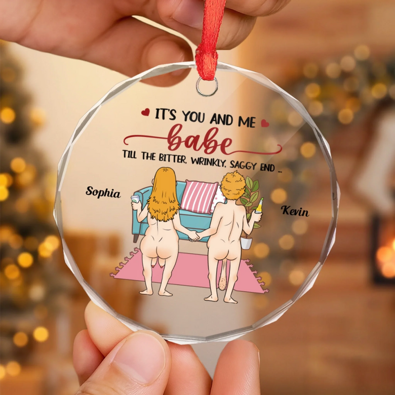 Personalized Glass Ornament – Christmas, Anniversary Gift For Couple – It's You And Me