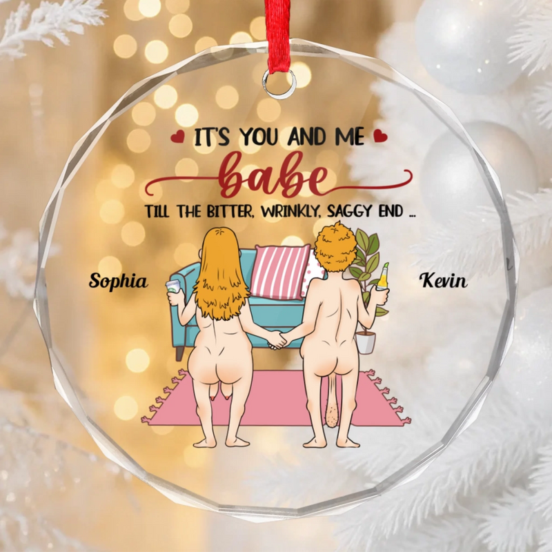 Personalized Glass Ornament – Christmas, Anniversary Gift For Couple – It's You And Me