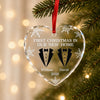 Personalized Heart Glass Ornament – Christmas, Anniversary Gift For Couple – Our First Christmas As Mr & Mrs