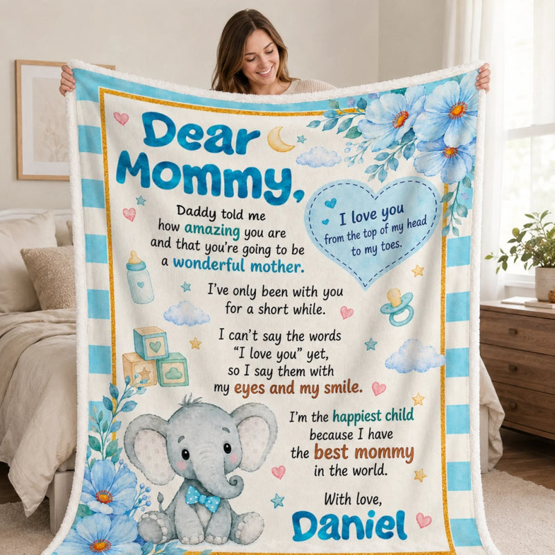 Personalized Blanket - Baby Shower Gift For New Parents - I'm So Lucky To Have You