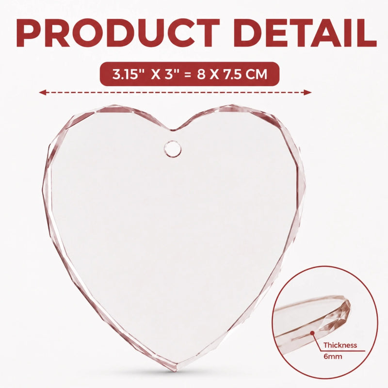 Personalized Heart Glass Ornament – Christmas, Anniversary Gift For Couple – Our First Christmas As Mr & Mrs