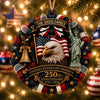 Personalized Wooden Ornament – America 250th Anniversary, Christmas Gift For Family – Land Of The Free