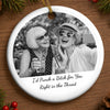 Personalized Photo Ceramic Ornament - Christmas Gift For Sister, Bestie, Best Friend - My Unpaid Therapist