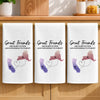 Personalized Kitchen Towel – Birthday Gift For Sister, Bestie, Best Friend – Friendship Made Family