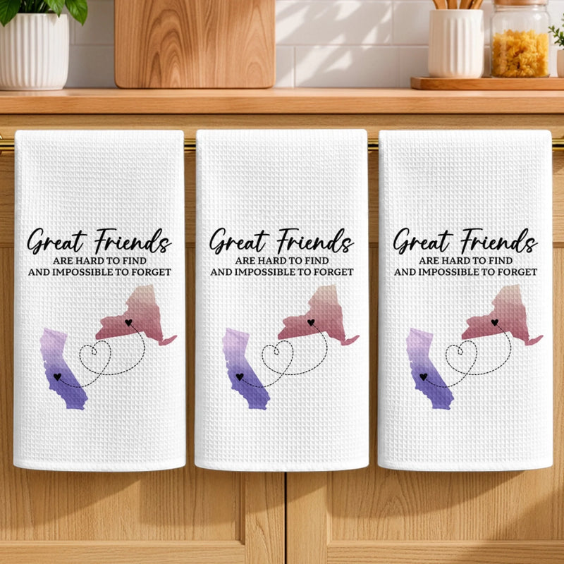 Personalized Kitchen Towel – Birthday Gift For Sister, Bestie, Best Friend – Friendship Made Family