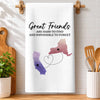 Personalized Kitchen Towel – Birthday Gift For Sister, Bestie, Best Friend – Friendship Made Family