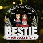 Custom Name Funny Christmas Bestie Gifts - Personalized Ornament
