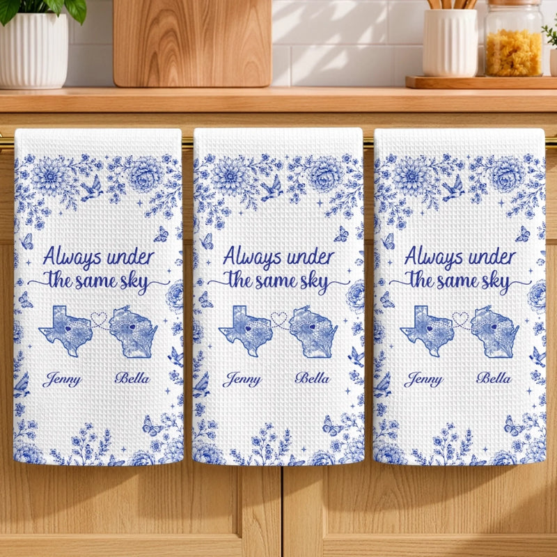 Personalized Kitchen Towel – Birthday Gift For Sister, Bestie, Best Friend – Found My Sister