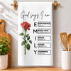 Personalized Kitchen Towel – Birthday Gift For Sister, Bestie, Best Friend – Bloom Through Life