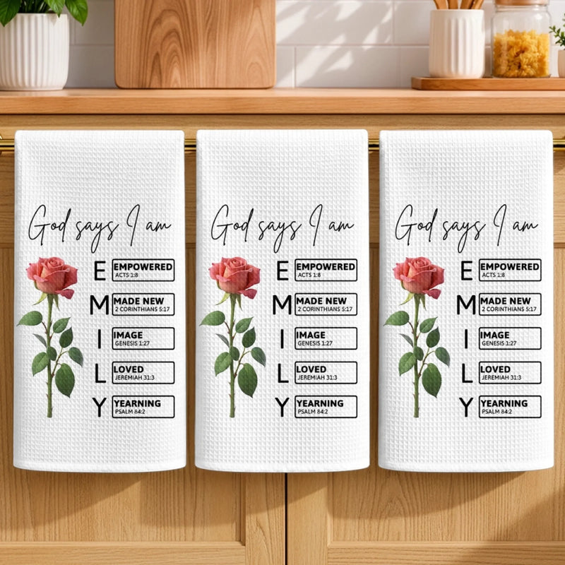 Personalized Kitchen Towel – Birthday Gift For Sister, Bestie, Best Friend – Bloom Through Life